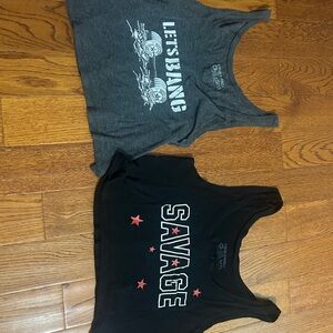 Savage Barbell crop tops